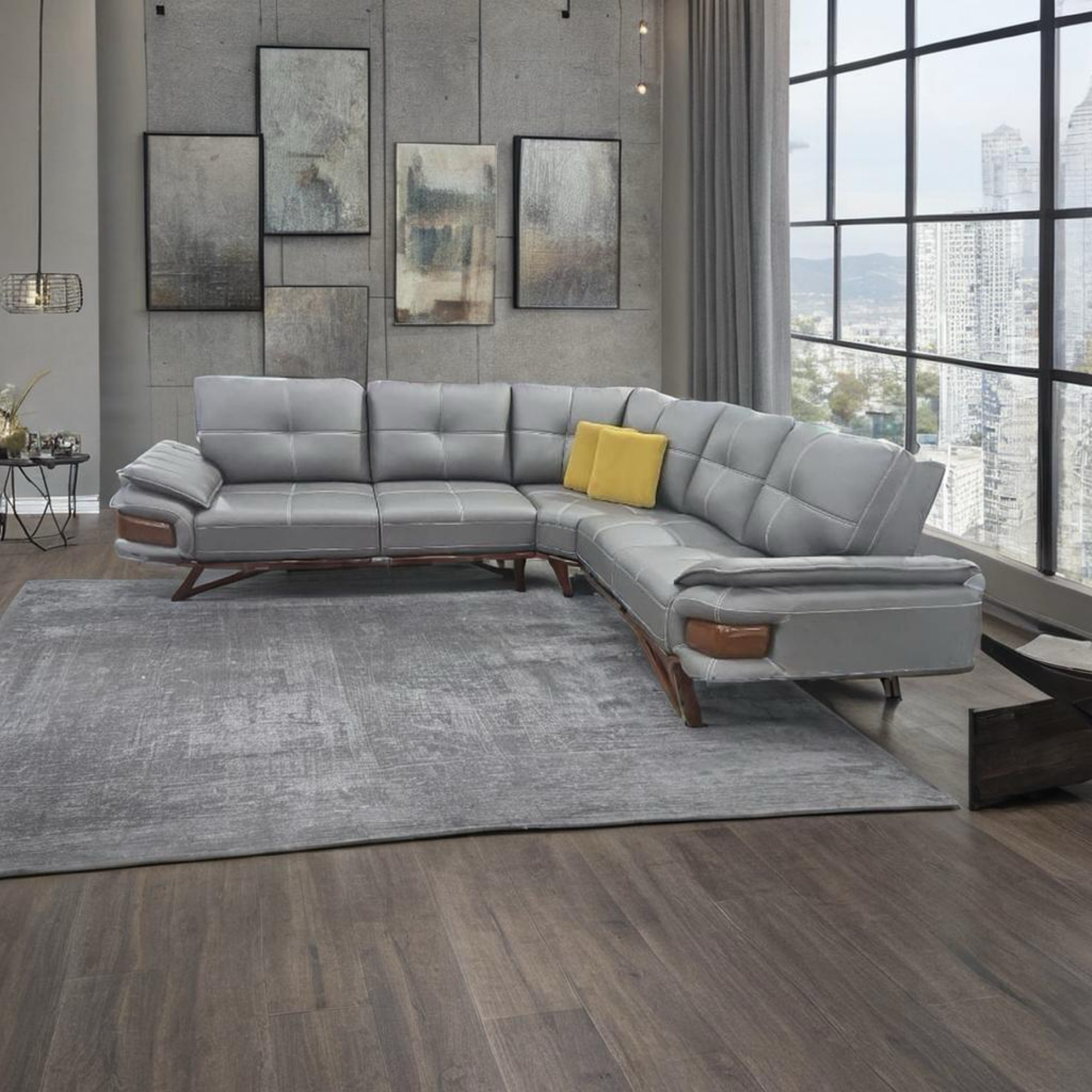 Luxury L sofa set at McStudio furniture showroom in Kirti Nagar Delhi